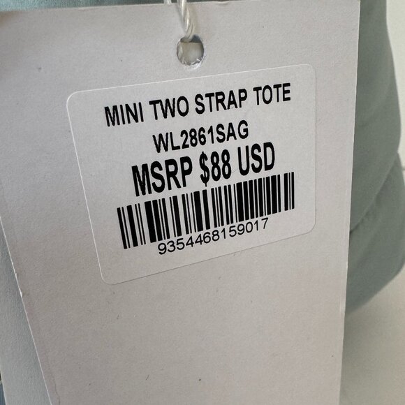 Wilo The Label Light Sage Green Mini Two Strap Puffer Tote/Crossbody Bag NWT - Picture 6 of 11
